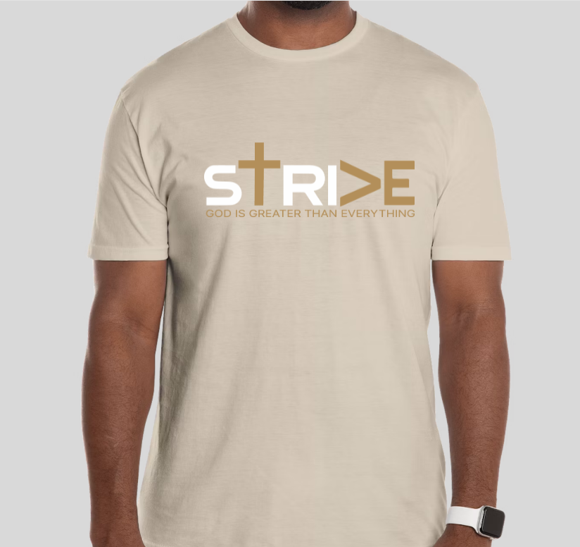 Style 1 — STRIVE Front / Symbol Back Sand front
