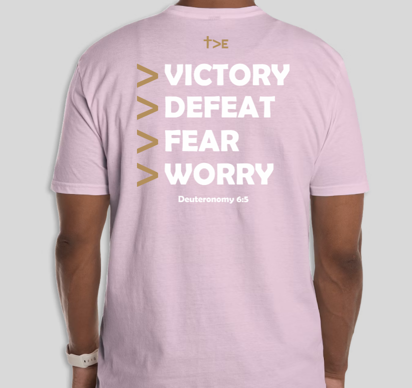 Style 3 — STRIVE Front / Victory Message Back Light Pink back